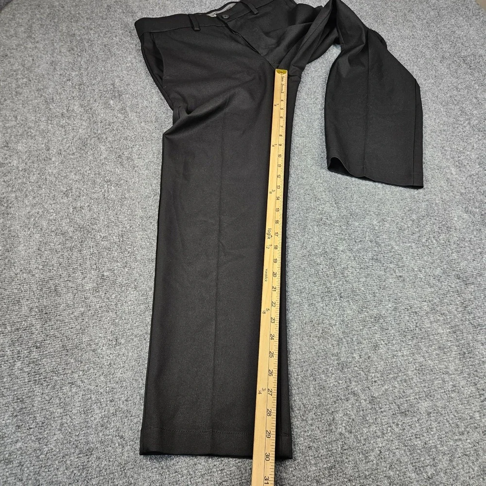 Haggar Cool 18 Pro Black Straight Fit Performance Dress Pants Mens 32x30